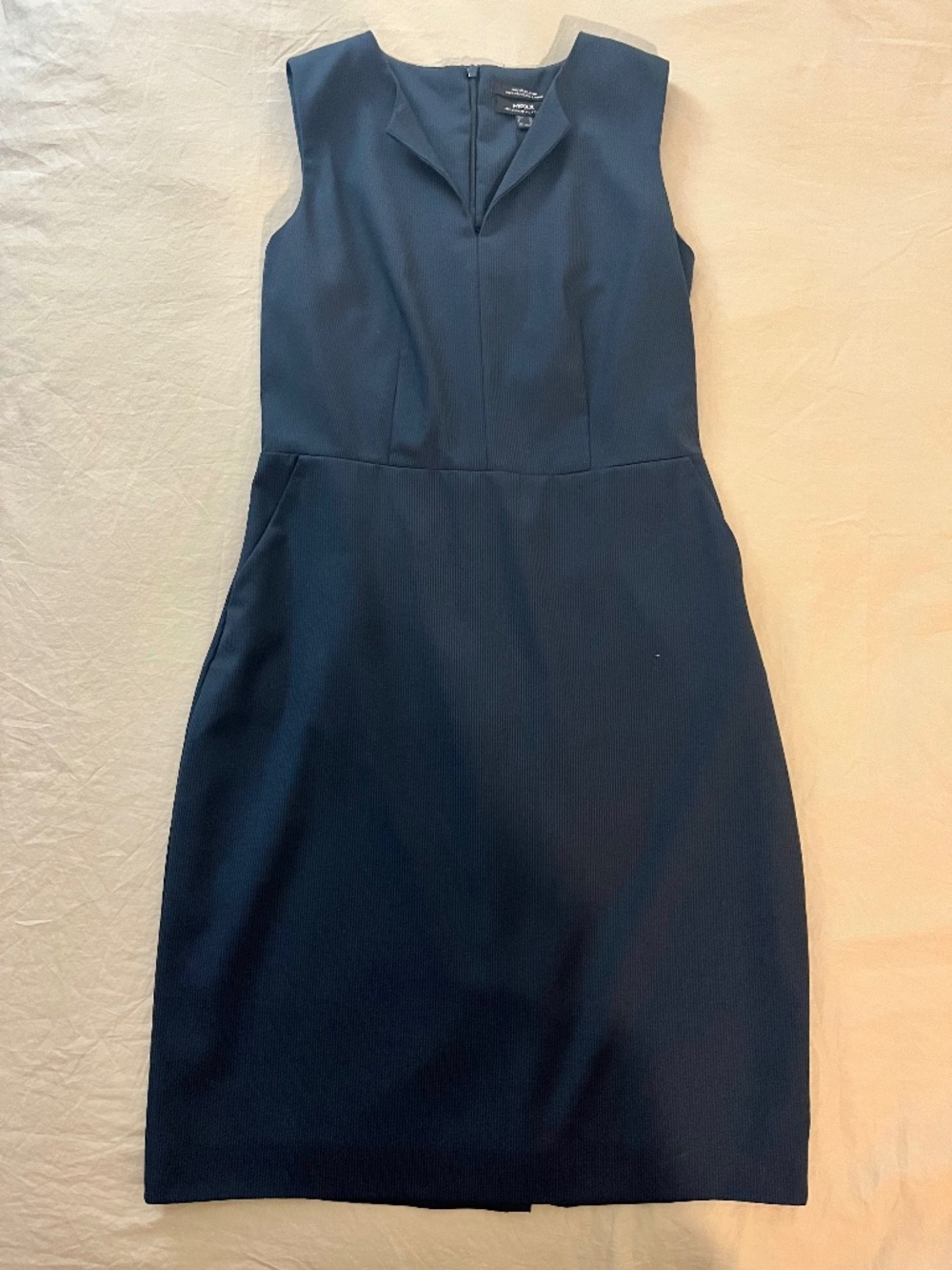 NWT Mexx Metropolitan - Wool Blend Stretch Navy Sheath Dress, Office Dress